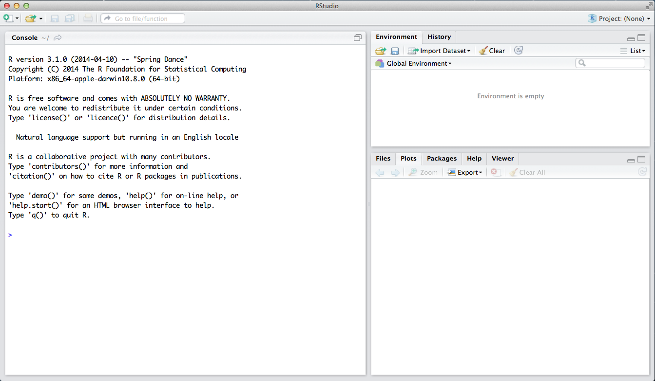 The RStudio Interface